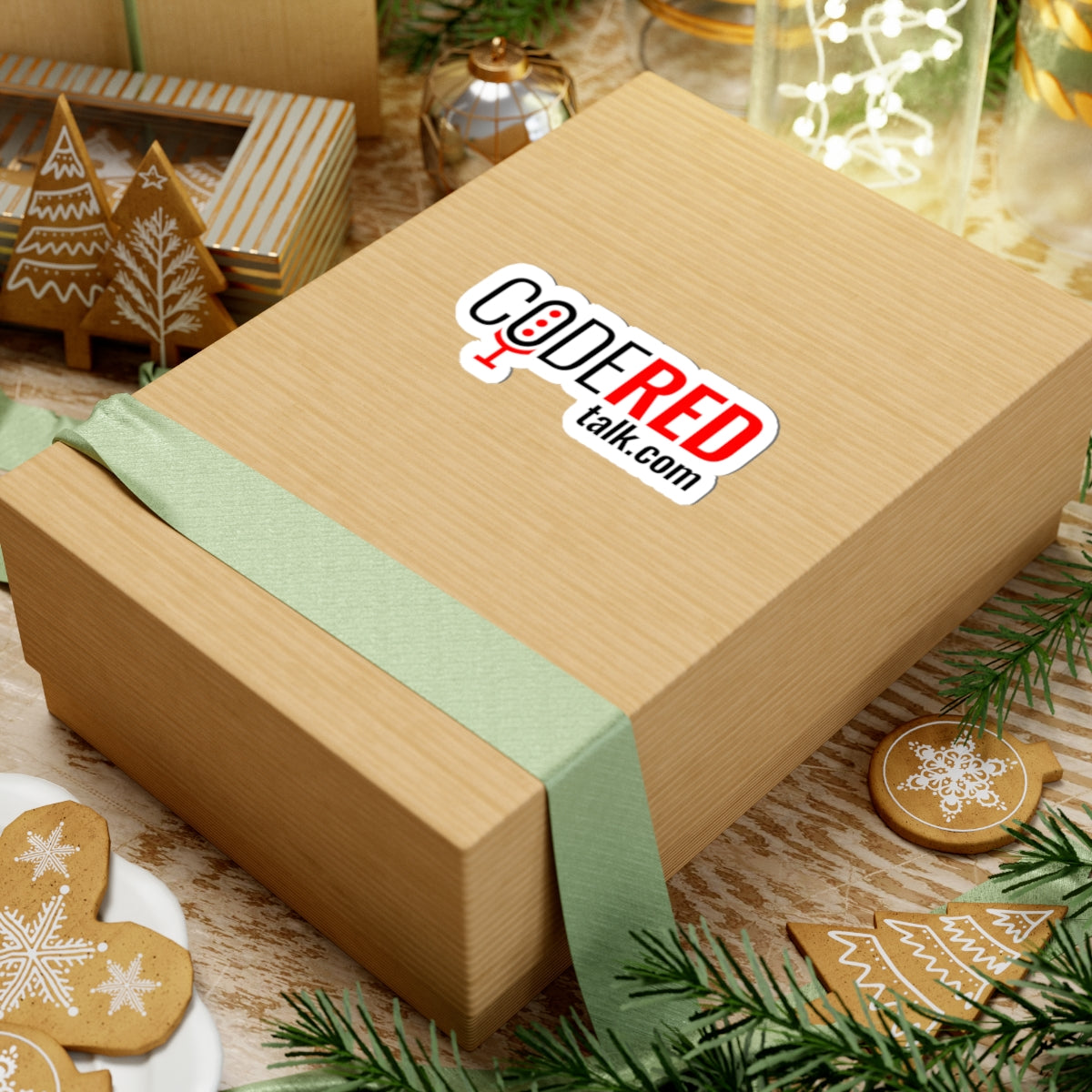 CODE RED Talk Microphone Kiss-Cut Stickers - Perfect for Podcasters & Creators