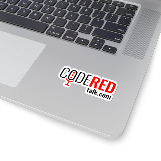 CODE RED Talk Microphone Kiss-Cut Stickers - Perfect for Podcasters & Creators